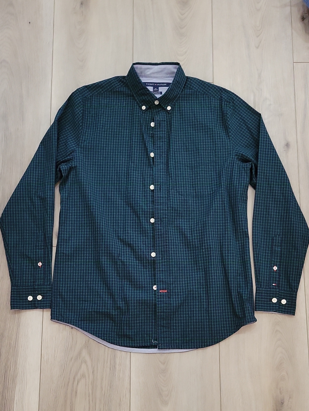 Tommy Hilfiger Dark Green Checked Button-Down Shirt